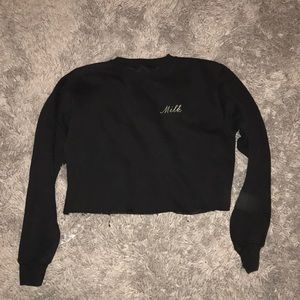 Black sweater cropped
